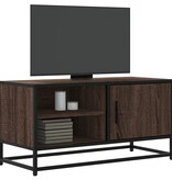 vidaXL Tv-meubel 80x34,5x40 cm bewerkt hout metaal bruin eikenkleur