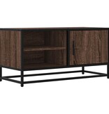 vidaXL Tv-meubel 80x34,5x40 cm bewerkt hout metaal bruin eikenkleur