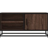 vidaXL Tv-meubel 80x34,5x40 cm bewerkt hout metaal bruin eikenkleur
