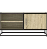 vidaXL Tv-meubel 80x34,5x40 cm bewerkt hout metaal sonoma eikenkleurig
