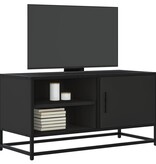 vidaXL Tv-meubel 80x34,5x40 cm bewerkt hout en metaal zwart