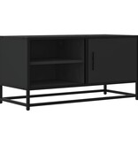 vidaXL Tv-meubel 80x34,5x40 cm bewerkt hout en metaal zwart