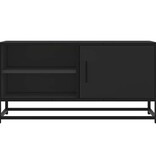 vidaXL Tv-meubel 80x34,5x40 cm bewerkt hout en metaal zwart