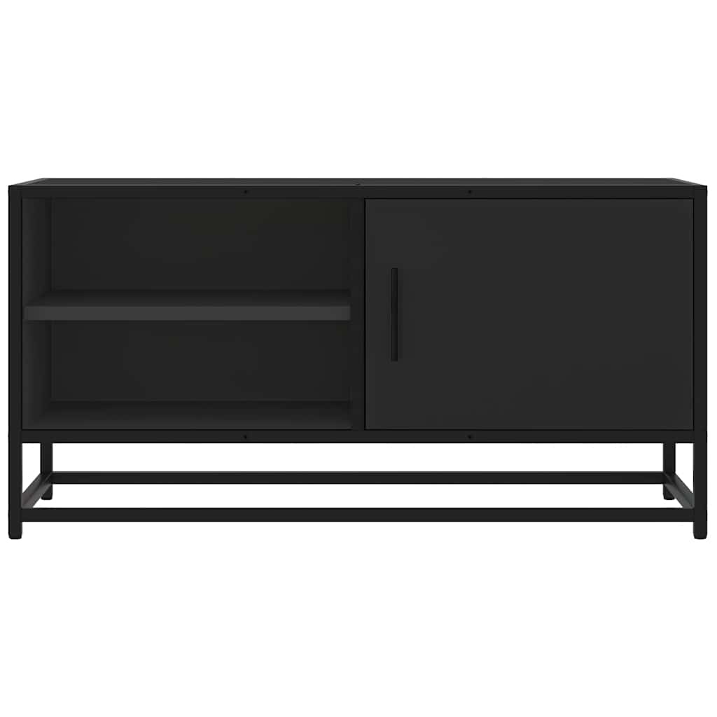 vidaXL Tv-meubel 80x34,5x40 cm bewerkt hout en metaal zwart