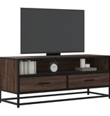 vidaXL Tv-meubel 100x34,5x40 cm bewerkt hout metaal bruin eikenkleur
