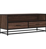 vidaXL Tv-meubel 100x34,5x40 cm bewerkt hout metaal bruin eikenkleur
