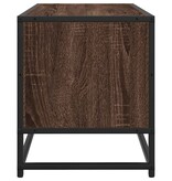 vidaXL Tv-meubel 100x34,5x40 cm bewerkt hout metaal bruin eikenkleur