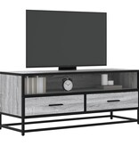 vidaXL Tv-meubel 100x34,5x40 cm bewerkt hout metaal grijs sonoma eiken
