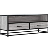 vidaXL Tv-meubel 100x34,5x40 cm bewerkt hout metaal grijs sonoma eiken
