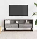 vidaXL Tv-meubel 100x34,5x40 cm bewerkt hout metaal grijs sonoma eiken