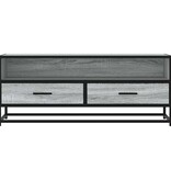vidaXL Tv-meubel 100x34,5x40 cm bewerkt hout metaal grijs sonoma eiken