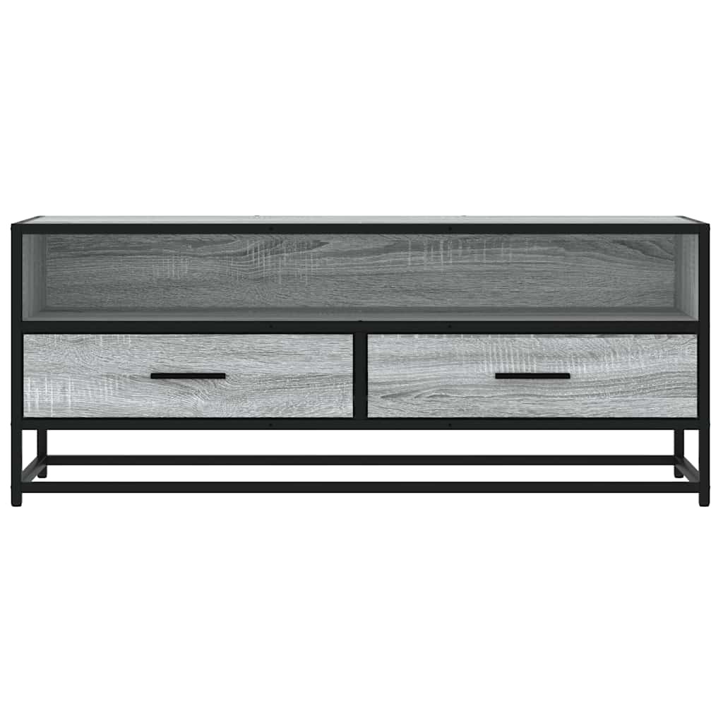 vidaXL Tv-meubel 100x34,5x40 cm bewerkt hout metaal grijs sonoma eiken