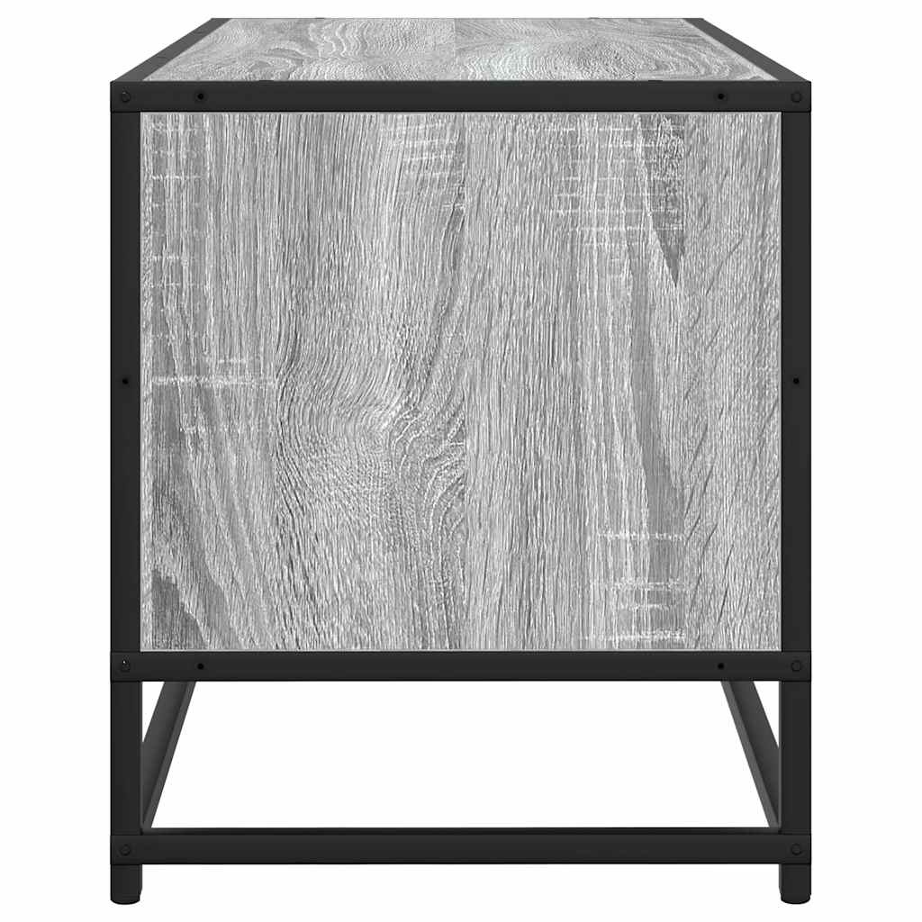 vidaXL Tv-meubel 100x34,5x40 cm bewerkt hout metaal grijs sonoma eiken