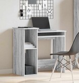 vidaXL Bureau met schappen 84x40x78 cm bewerkt hout grijs sonoma