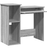 vidaXL Bureau met schappen 84x40x78 cm bewerkt hout grijs sonoma