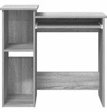 vidaXL Bureau met schappen 84x40x78 cm bewerkt hout grijs sonoma