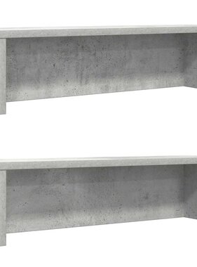 vidaXL Keukenrekken stapelbaar 2 st 60x15x16 cm betongrijs