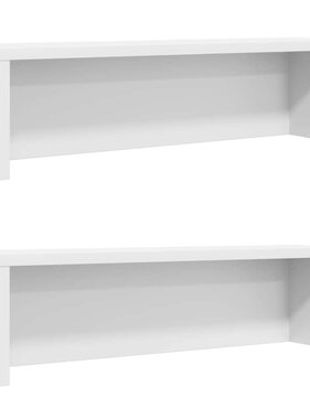 vidaXL Keukenrekken stapelbaar 2 st 60x15x16 cm wit