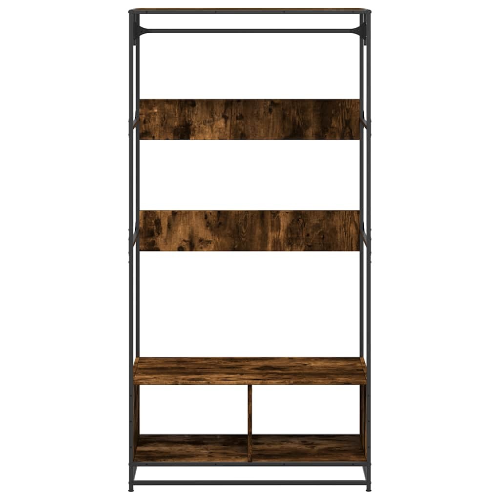 VidaXL Kledingkast 90x50x180 cm bewerkt hout gerookt eikenkleurig