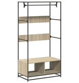 VidaXL Kledingkast 90x50x180 cm bewerkt hout sonoma eikenkleurig