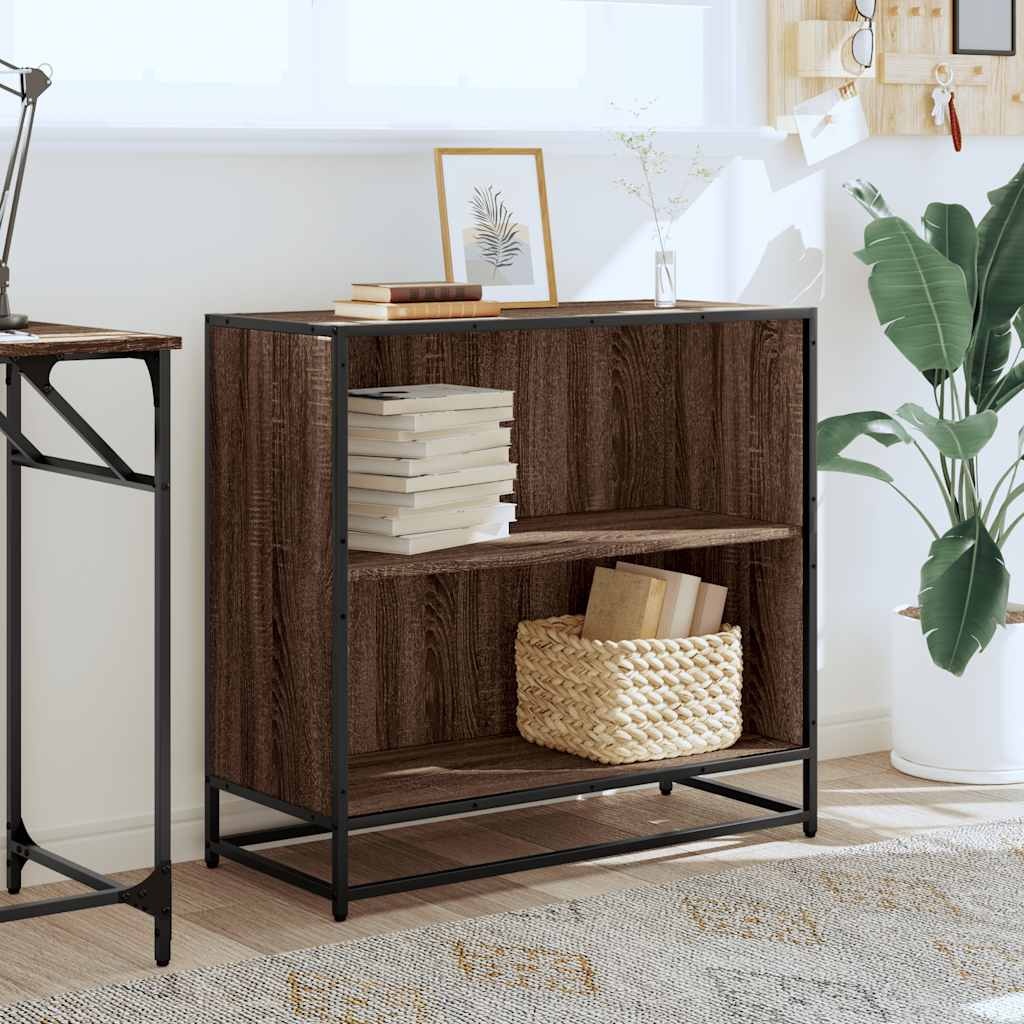 VidaXL Boekenkast 80x35x76 cm bewerkt hout bruin eikenkleur