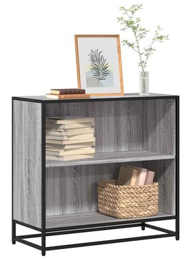 VidaXL Boekenkast 80x35x76 cm bewerkt hout grijs sonoma eikenkleurig