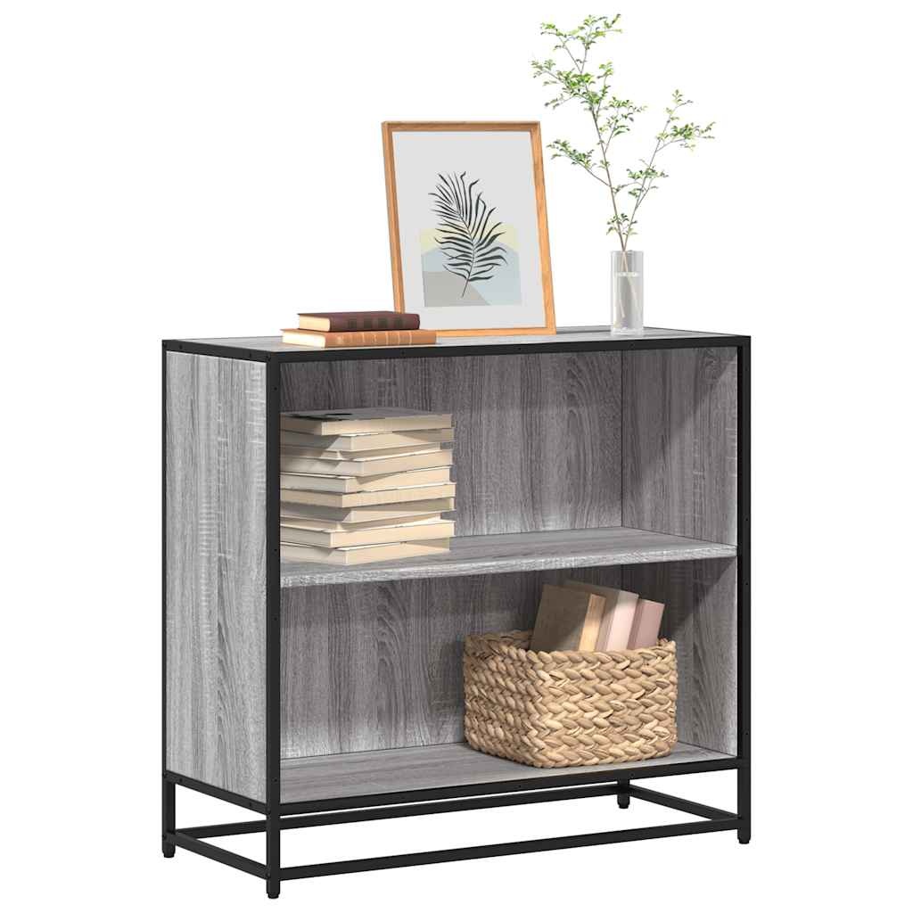 VidaXL Boekenkast 80x35x76 cm bewerkt hout grijs sonoma eikenkleurig