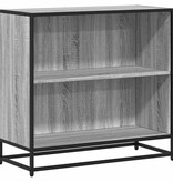 VidaXL Boekenkast 80x35x76 cm bewerkt hout grijs sonoma eikenkleurig