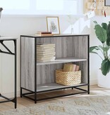 VidaXL Boekenkast 80x35x76 cm bewerkt hout grijs sonoma eikenkleurig