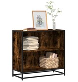 VidaXL Boekenkast 80x35x76 cm bewerkt hout gerookt eikenkleurig