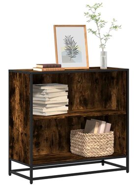 VidaXL Boekenkast 80x35x76 cm bewerkt hout gerookt eikenkleurig