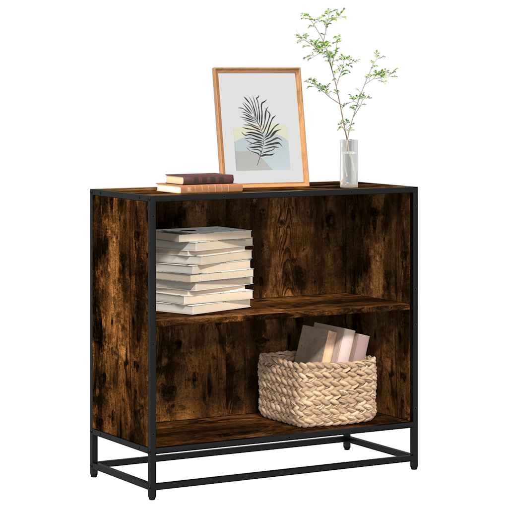 VidaXL Boekenkast 80x35x76 cm bewerkt hout gerookt eikenkleurig