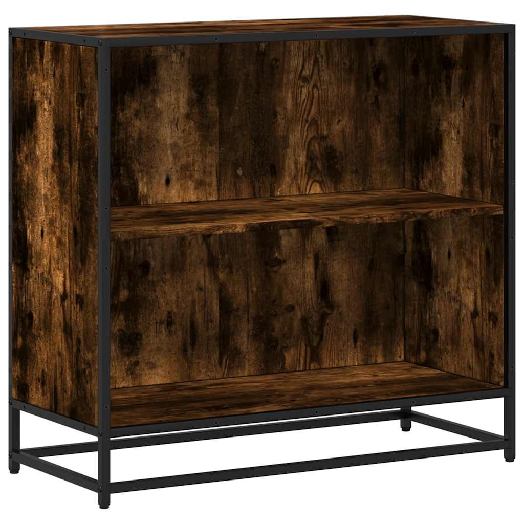 VidaXL Boekenkast 80x35x76 cm bewerkt hout gerookt eikenkleurig
