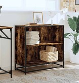 VidaXL Boekenkast 80x35x76 cm bewerkt hout gerookt eikenkleurig