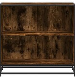 VidaXL Boekenkast 80x35x76 cm bewerkt hout gerookt eikenkleurig