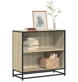 VidaXL Boekenkast 80x35x76 cm bewerkt hout sonoma eikenkleurig