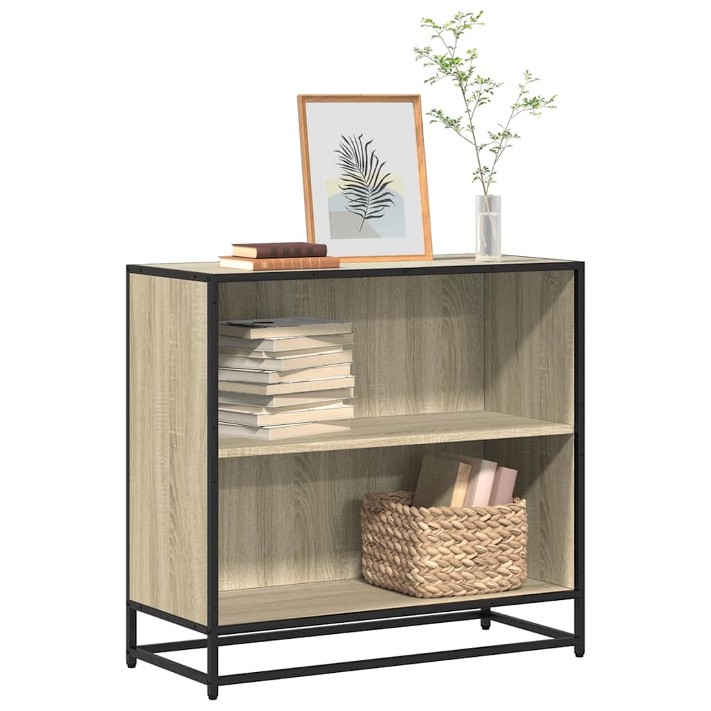 VidaXL Boekenkast 80x35x76 cm bewerkt hout sonoma eikenkleurig