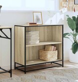 VidaXL Boekenkast 80x35x76 cm bewerkt hout sonoma eikenkleurig