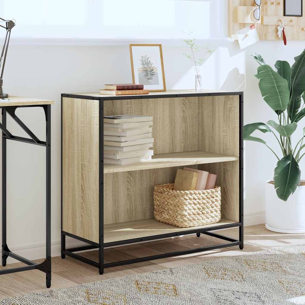 VidaXL Boekenkast 80x35x76 cm bewerkt hout sonoma eikenkleurig