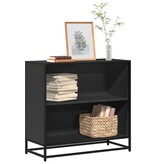 VidaXL Boekenkast 80x35x76 cm bewerkt hout zwart