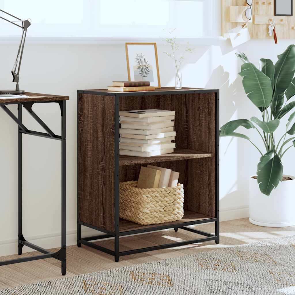 VidaXL Boekenkast 60x35x76 cm bewerkt hout bruin eikenkleur