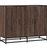 VidaXL Dressoir 94x35x76 cm bewerkt hout bruin eikenkleur