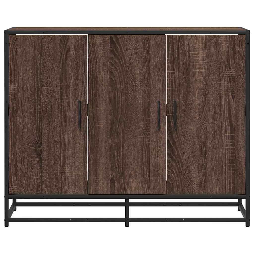 VidaXL Dressoir 94x35x76 cm bewerkt hout bruin eikenkleur
