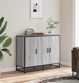 VidaXL Dressoir 94x35x76 cm bewerkt hout grijs sonoma eikenkleurig