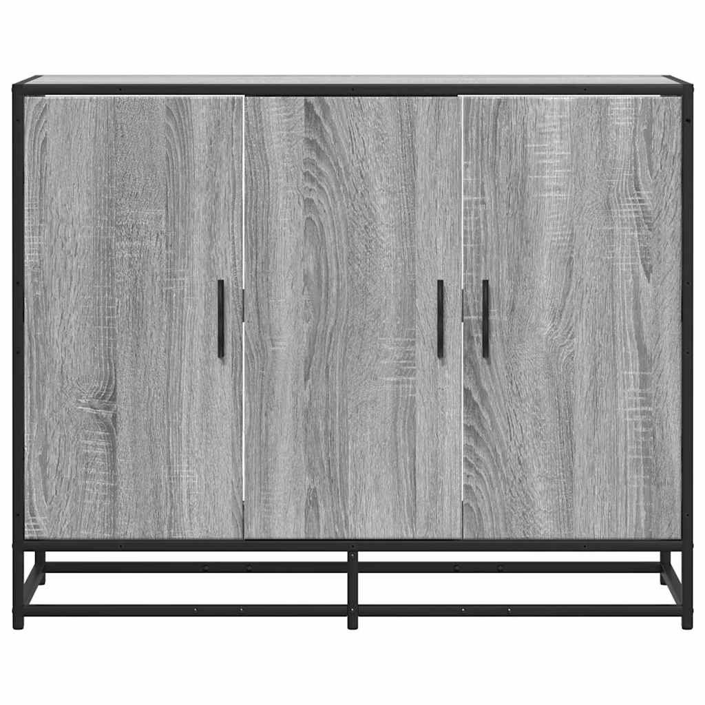 VidaXL Dressoir 94x35x76 cm bewerkt hout grijs sonoma eikenkleurig
