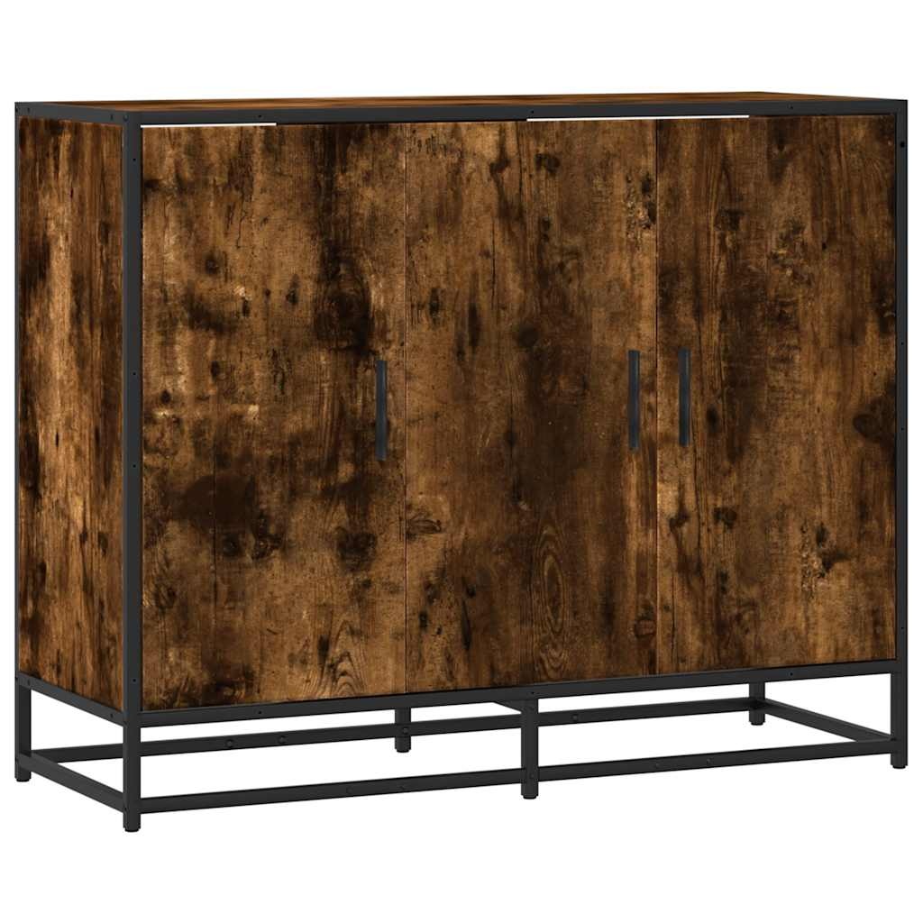 VidaXL Dressoir 94x35x76 cm bewerkt hout gerookt eikenkleurig