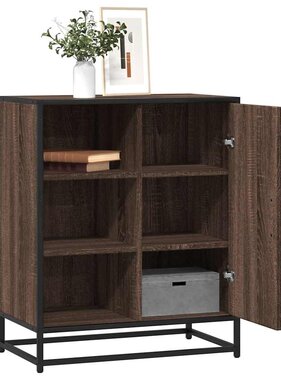 VidaXL Dressoir 62x35x76 cm bewerkt hout bruin eikenkleur