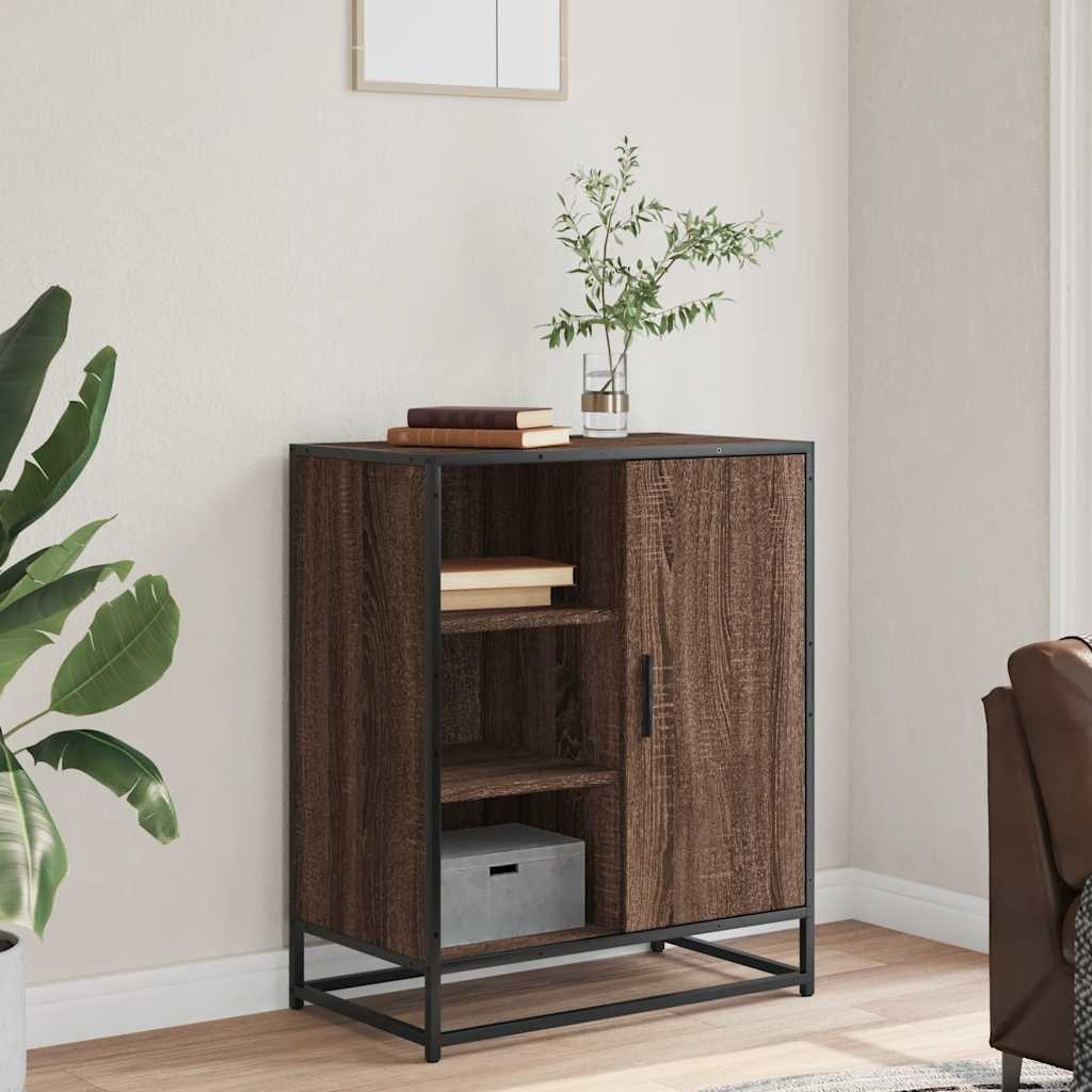 VidaXL Dressoir 62x35x76 cm bewerkt hout bruin eikenkleur