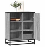 VidaXL Dressoir 62x35x76 cm bewerkt hout grijs sonoma eikenkleurig