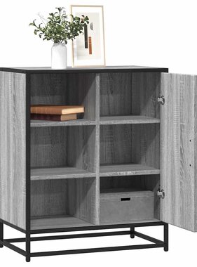 VidaXL Dressoir 62x35x76 cm bewerkt hout grijs sonoma eikenkleurig